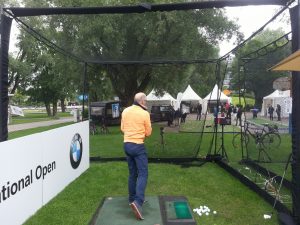 Set up Outdoor Event Golfsimulator SkyTrak Speedmessung Event Multisport