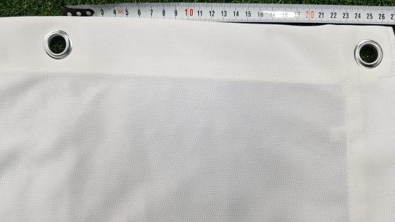 Leinwand weisser Saum mit Ösen 25cm