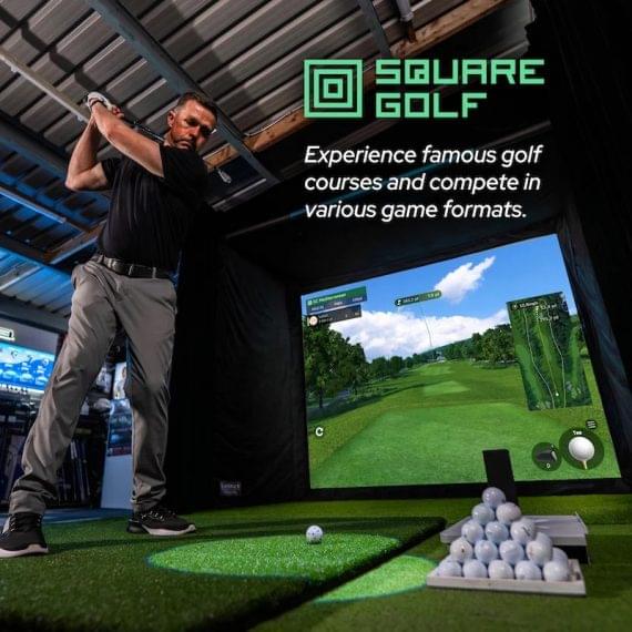 Square LaunchMonitor als Golfsimulator